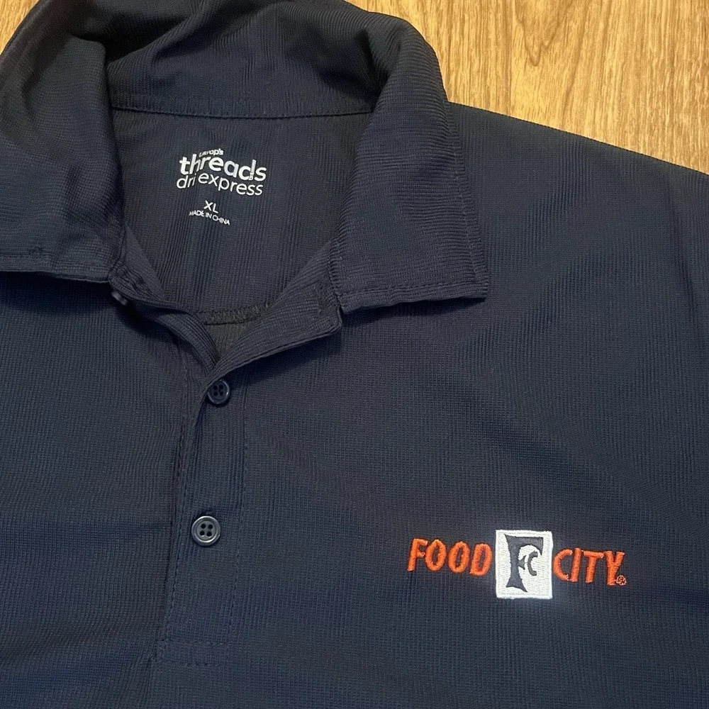 Food City Grocery Store Polo Shirt Adult XL Dark Blue Employee‎ Uniform